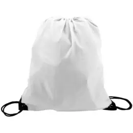 210D Poly String Bag White Front